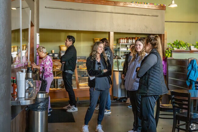 Putnam Heights residents grab a quick sandwich for lunch at Acoustic Cafe.