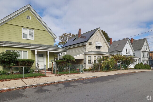 Homes in Chatham Street are lined along the wide side walks.