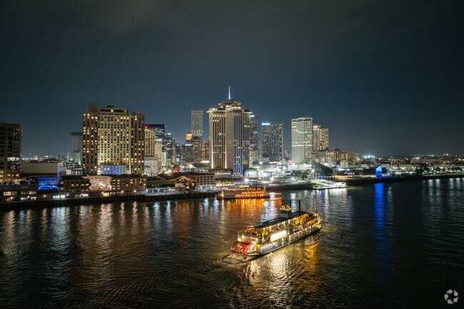 Algiers Point is located right over the Mississippi River easily accessible by ferry.