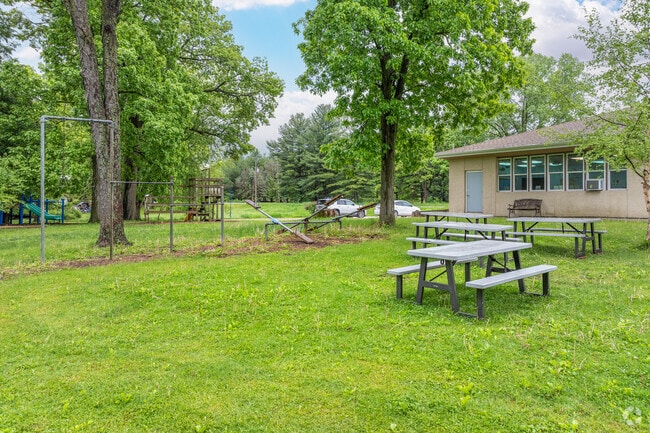 Students learn outside during nicer months at Petersen Elementary School in Columbus, WI.