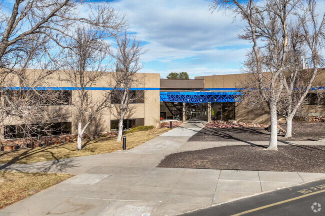 The front entrance at Westgate Community School in Thornton, Colorado.