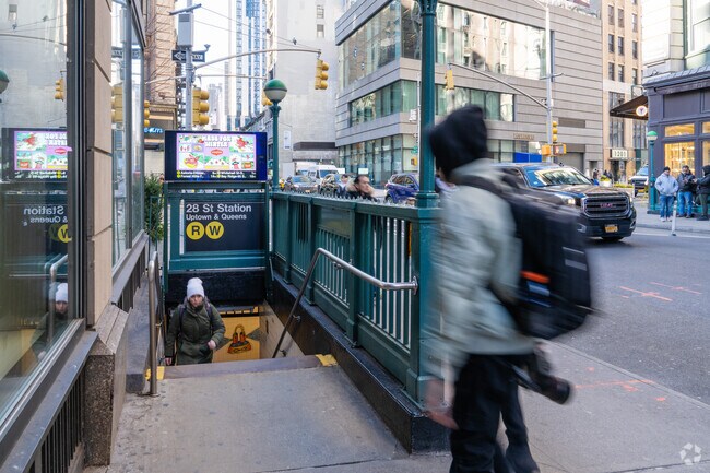 The R and W trains are on West 28th Street