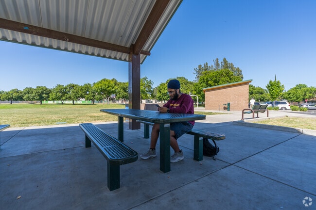 Enjoy a beautiful day in the shade at Bryte Park.