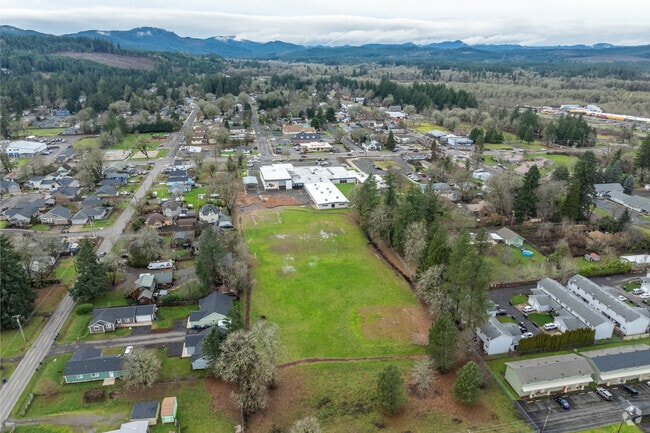 Veneta Elementary School has a soccer field for students in Veneta, Oregon.
