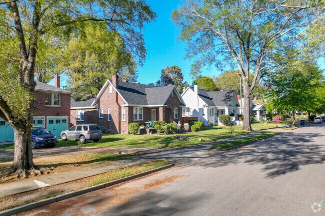 Oak trees line the streets creating a nostalgic feel in Cottontown.