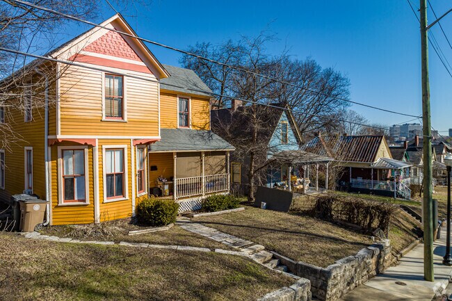Many of the homes in the Mechanicsville neighborhood are vibrant two-story models.