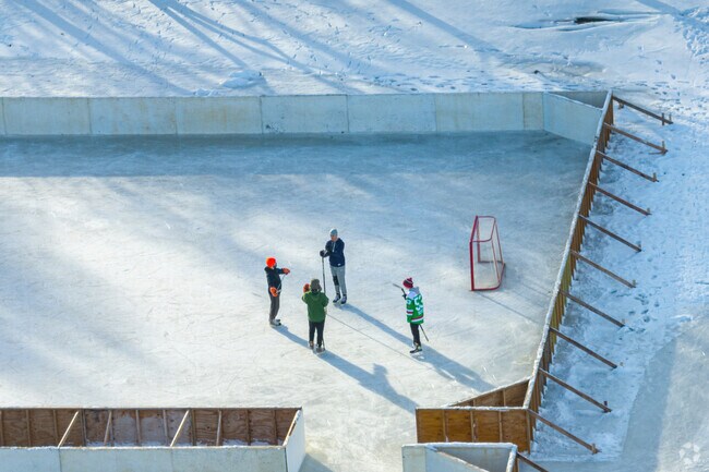During the winter, residents can enjoy the ice skating rink at the Millennium Carillon.