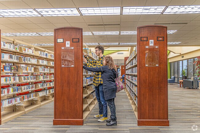 Sunnyside residents can check out movies at the nearby public library.