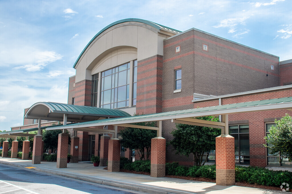 Main entrance to Ferguson Elementary School in Outlying Gwinnett County, Duluth GA