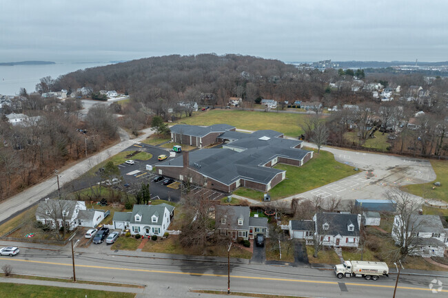 Wessagusset Elementary School in Weymouth is situated just by the water.