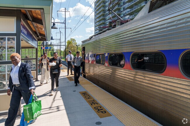 Residents head home to Wynnefield Station after work on Septa's Cynwyd Line.