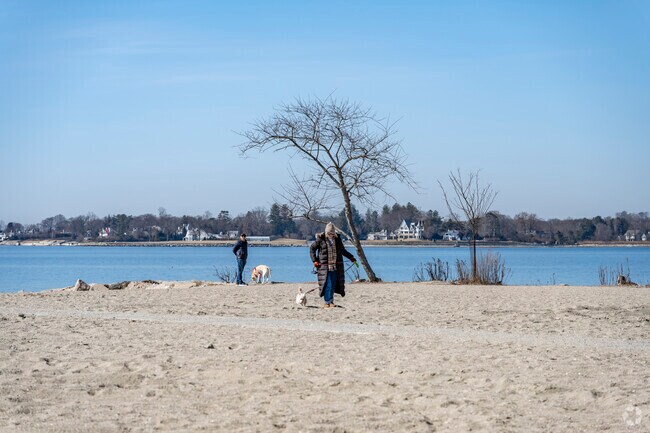 Sasco Beach and the surrounding shoreline provides ample recreation access for dog walkers and exercise enthusiasts.