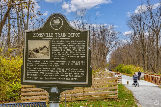The Zionsville Rail Trail is a 5-mile paved trail popular with joggers and walkers.