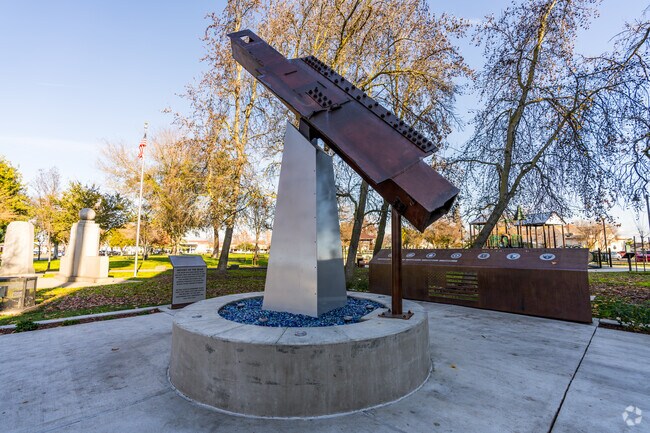 This 9/11 Memorial is located at Madera County Courthouse Park in Downtown Madera.