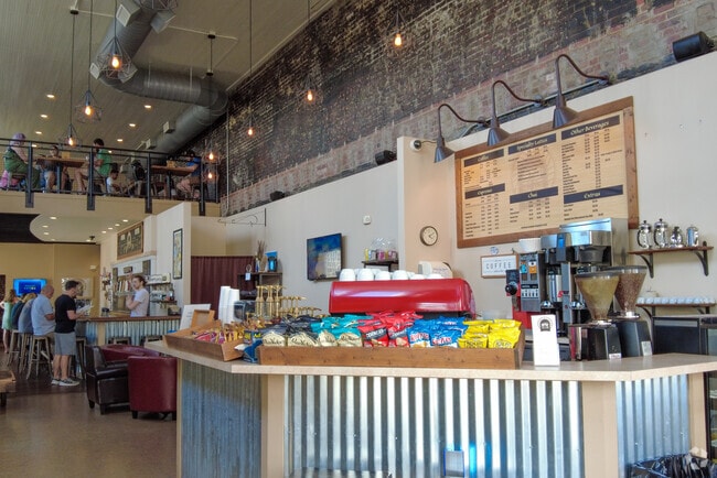 Grab some refreshments at The Mill, a local favorite in Downtown Fuquay.