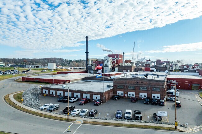 Ahlstrom paper mill reflects Mosinee’s historic industrial roots.