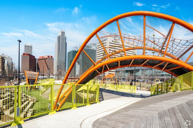 Arches playground at the Gene Leahy Mall at The RiverFront.