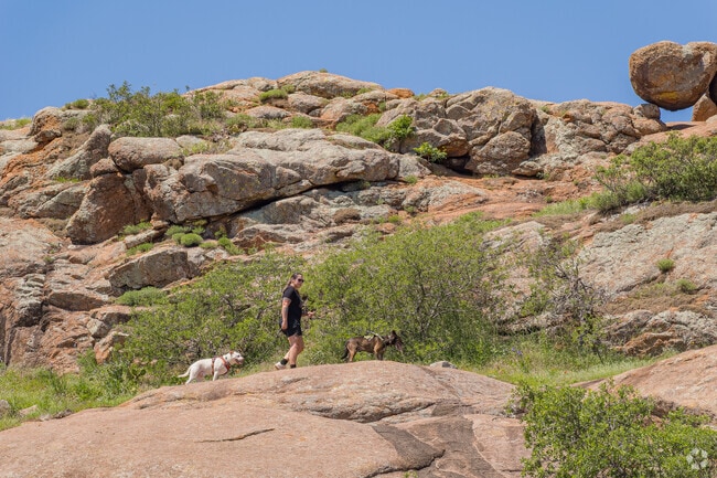 Just 50 minutes from Anadarko, Wichita Mountains offer hiking for locals.