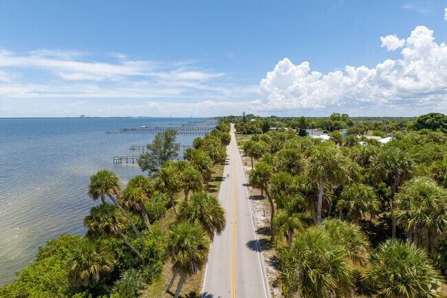 Flyover of scenic drive down Indian River.