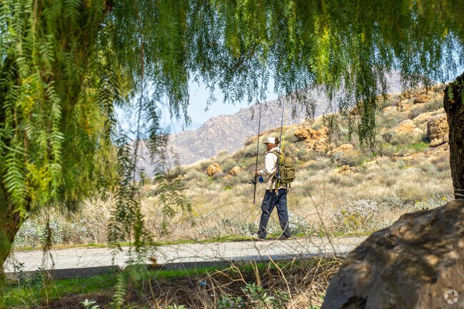 Enjoy a peaceful day of fishing at Lake Perris, a short drive from Lakeview.