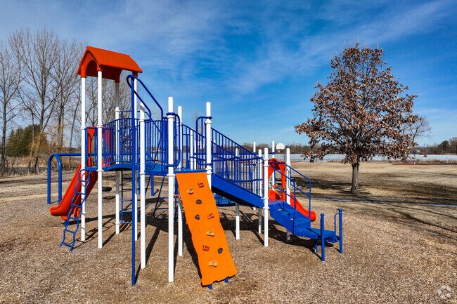 Roberts Park in Hutchinson has a fun playground, multiple baseball fields, and scenic views of Otter Lake.