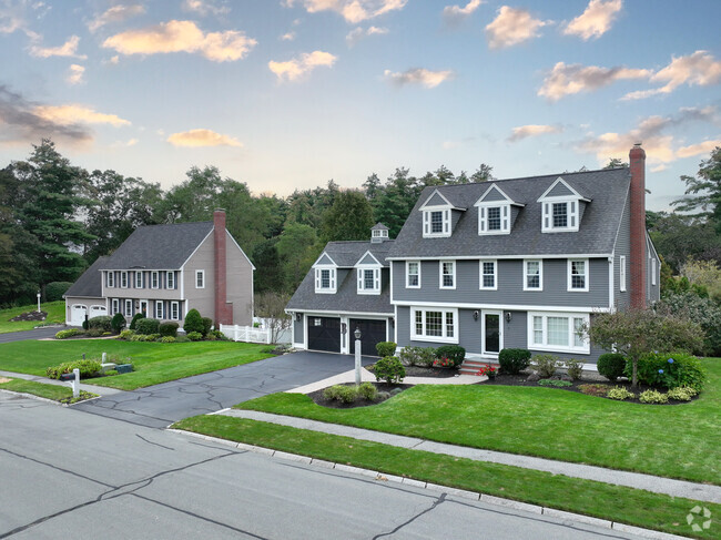 There are a variety of homes in the Rocks Village neighborhood.