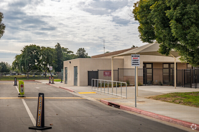 Mary Mcleod Bethune Elementary School in Moreno Valley.has a dedicated student drop-off zone.