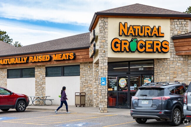 For groceries, head to Natural Grocers, located north of Hiwan Estates and Fairway in the Marketplace at Bergen Park.