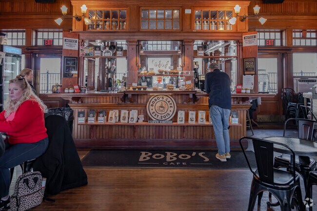 Bobo's Cafe is located at the historic Chappaqua train station building.