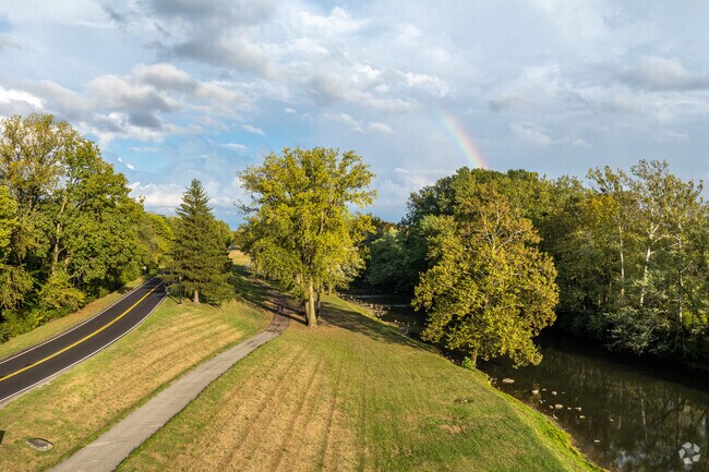 A view of the White River Park Greenway which stretches for miles through Munie, IN.