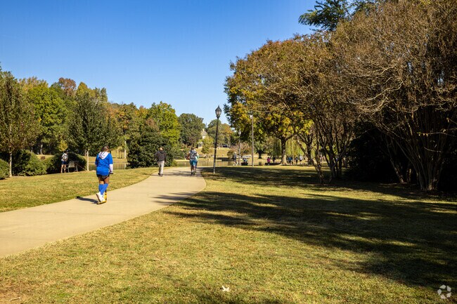 Locals enjoy the many pathways at Freedom Park.