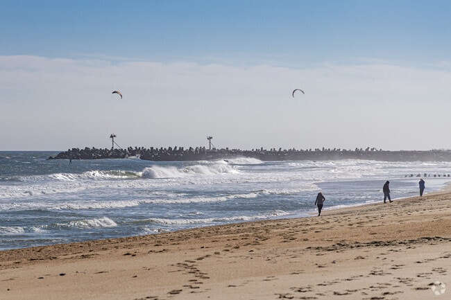 Kite surfing is very popular in Manasquan.