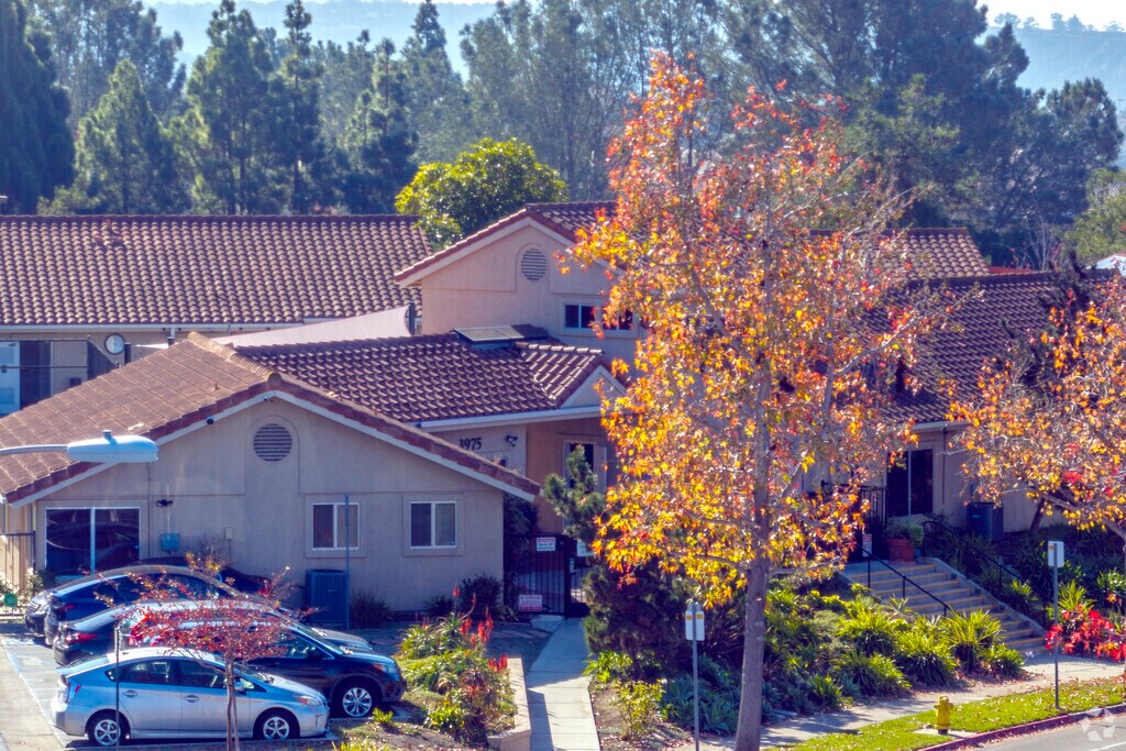An elevated view of the Del Mar Pines School in San Diego, CA.