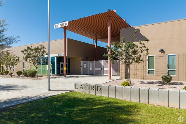The expansive entrance of Laird Elementary School in North Tempe welcomes students daily.