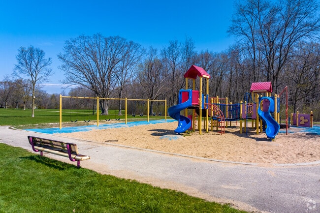 Slides, swings and other features can be found on Copernicus Park's playground.
