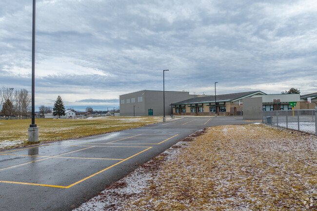 Sunset Elementary sits next to a large park.