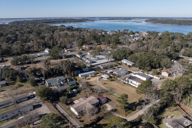 Squire Pope is  known for its scenic marsh views and serene atmosphere.