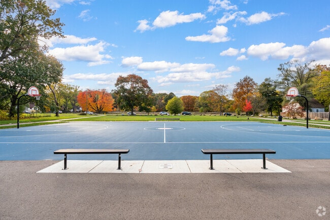 Neighbors love the beautifully renovated basketball courts at Lasher-Clarita Park.