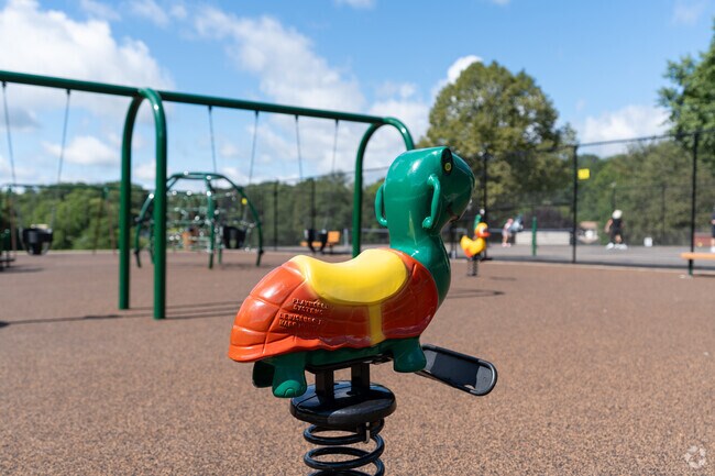 Toddlers love the equipment at Kingston Township Park in Shavertown.