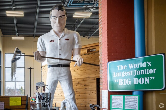 Claimed as the Worlds Largest Janitor Big Don towers over visitors at the Museum of Clean in downtown Pocatello.