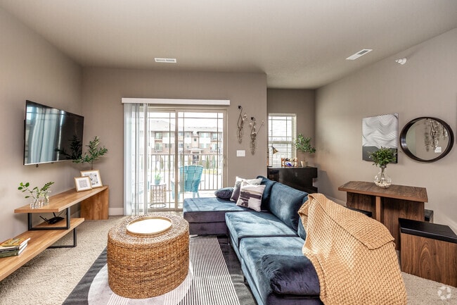 1BR Burgundy - Living Room