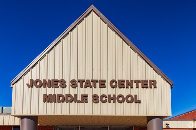 Here is the sign of the Jones Middle School