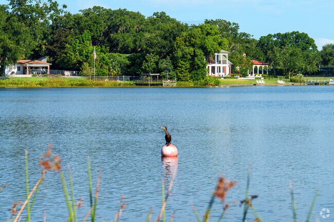 Enjoy the serene beauty of lakeside nature woven into daily life.