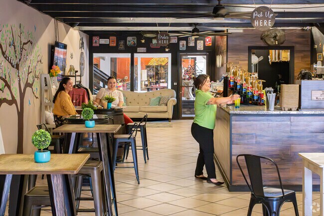 Meet up with friends for coffee at the Mud House in Porterville Northeast.