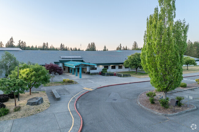 Kingston Middle School offers a sprawling campus when viewed from above.