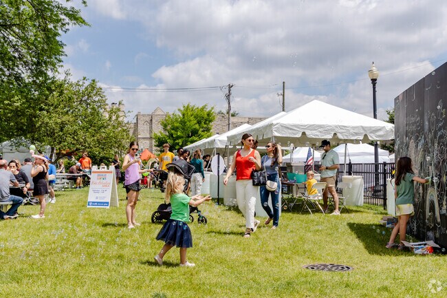 Families enjoy games and fun at Cream of Wheaton in Downtown Wheaton.
