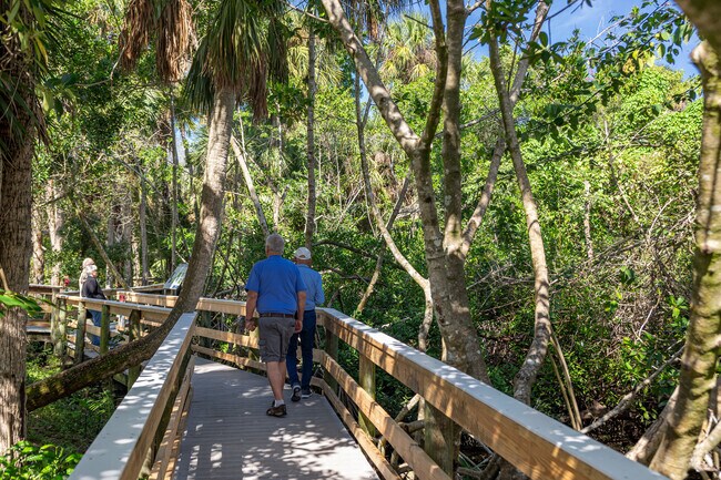 Ft Myers Shores residents can walk the boardwalk and trails at Manatee Park.