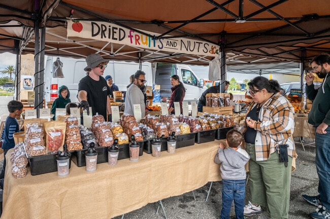 Residents can enjoy dried fruits and nuts at the Great Park Farmers Market.