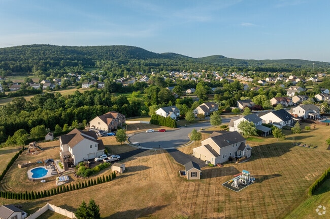 Cul-de-sacs, large yards and pools  are found in Amity.