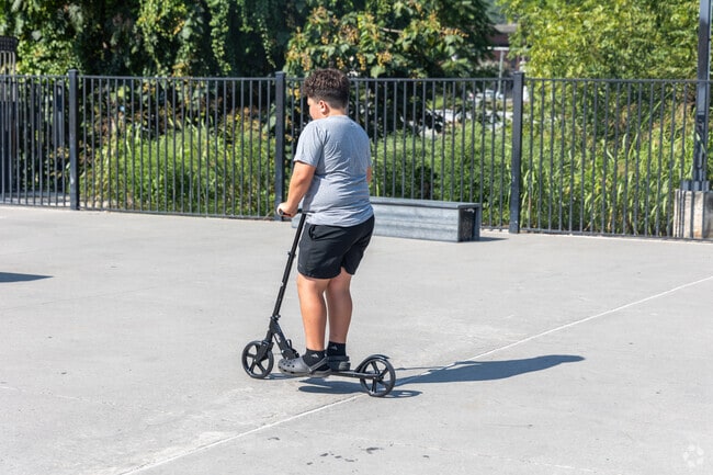 Rotary Centennial Riverfront Skatepark is a favorite spot for kids and adults near Peakland.